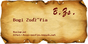 Bogi Zsófia névjegykártya